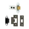IRONMONGERY SOLUTIONS Latch Pack of Door Handle, Tubular Latch & Hinges - Pack of Door Handle in Antique Brass Finish