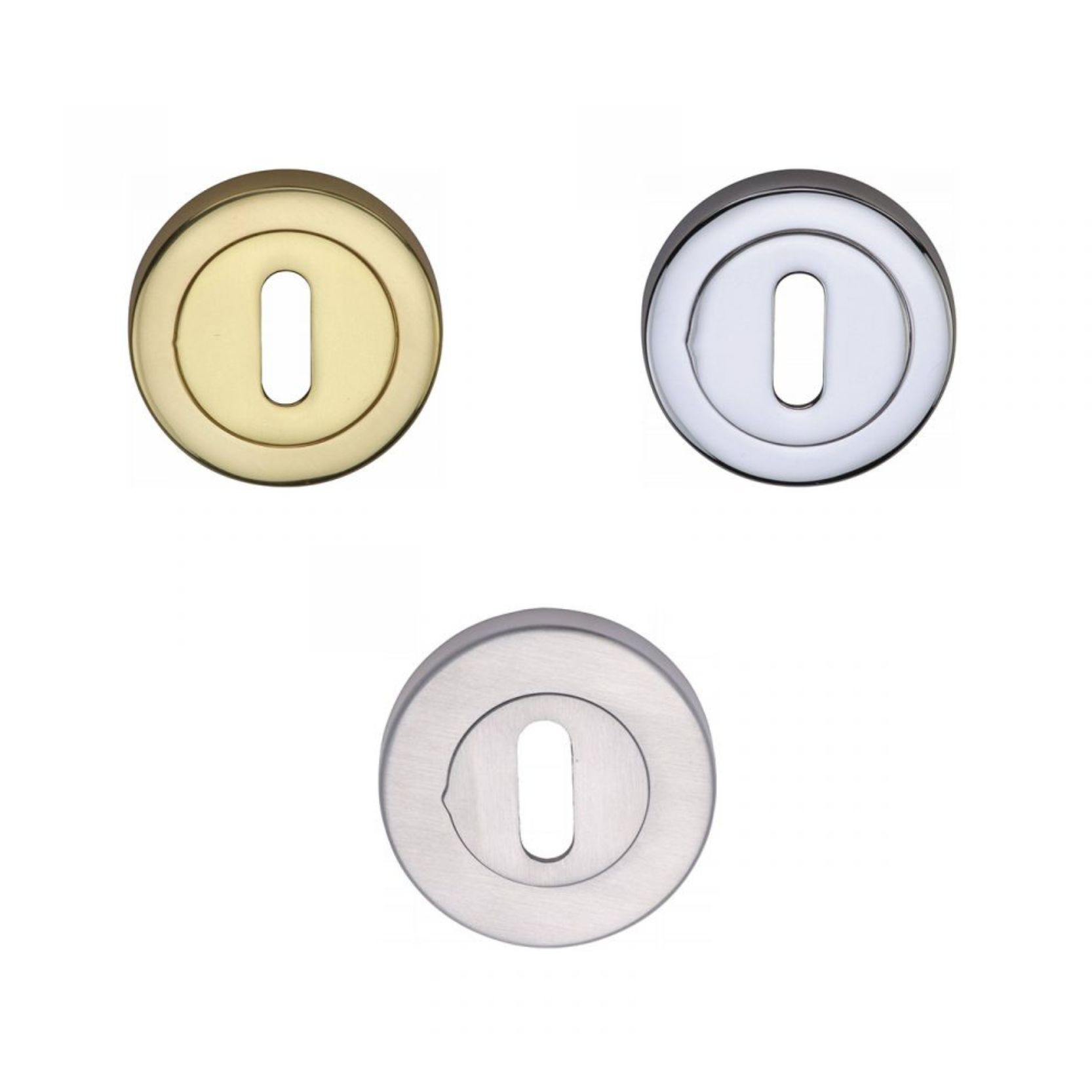 Round Keyhole Escutcheon - 52mm - Multiple Finishes