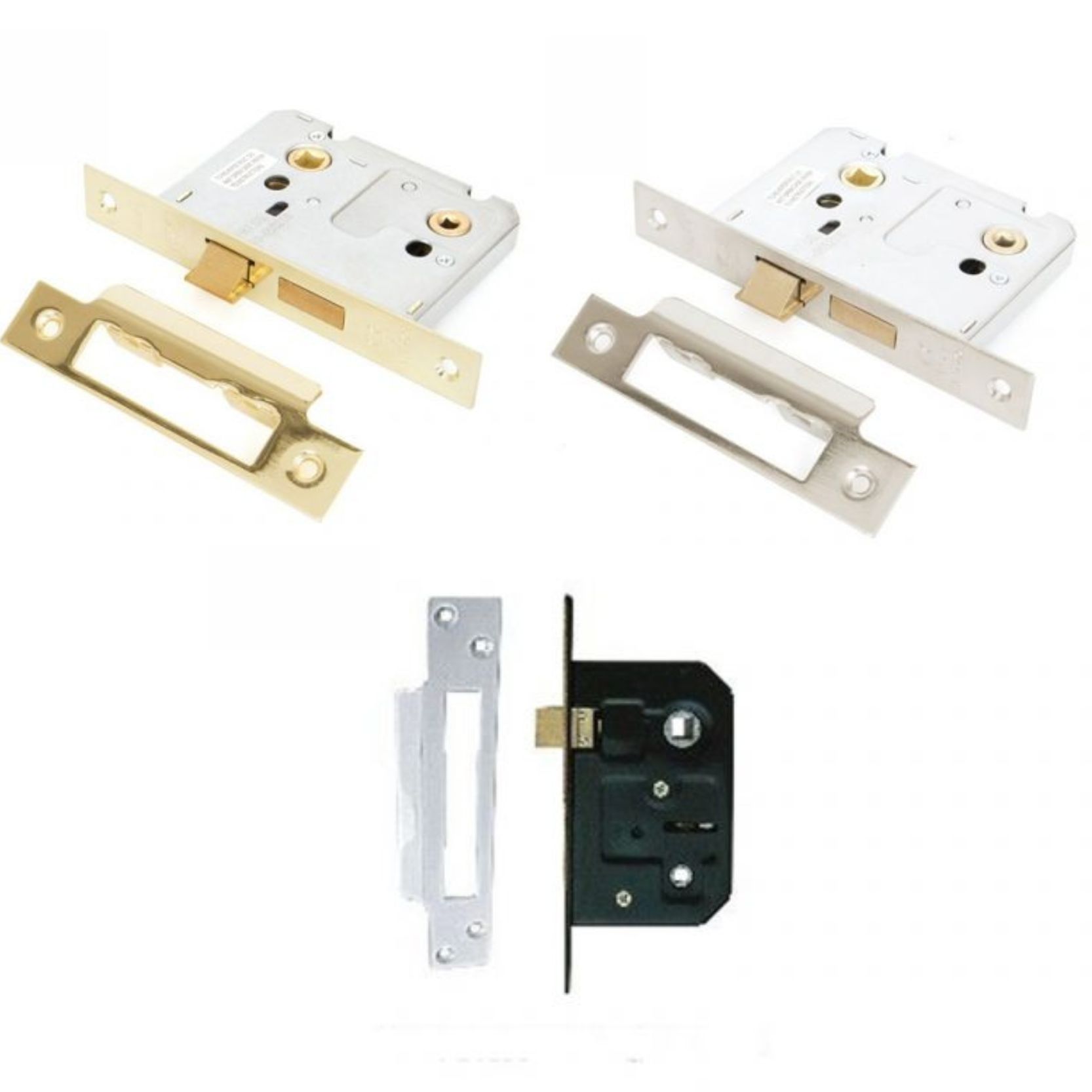 Bathroom Mortice Lock - 63mm - Multiple Finishes