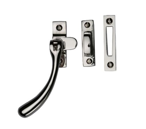 Heritage Brass Bulb End Mortice & Hook Plate Casement Fastener (128Mm), Polished Nickel