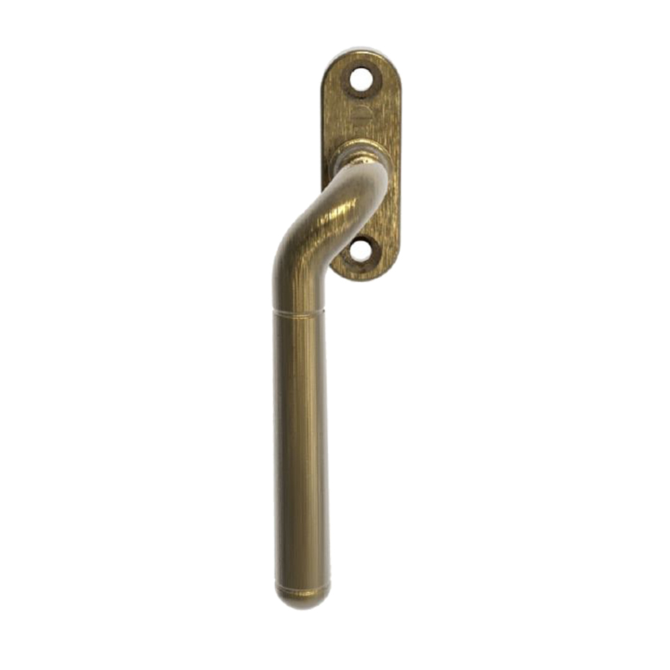 Cranked Locking Espagnolette Handle (Left Or Right Hand), Florentine Bronze