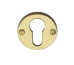 Heritage Brass Euro Profile Key Escutcheon, Polished Brass