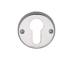 Heritage Brass Euro Profile Key Escutcheon, Polished Chrome