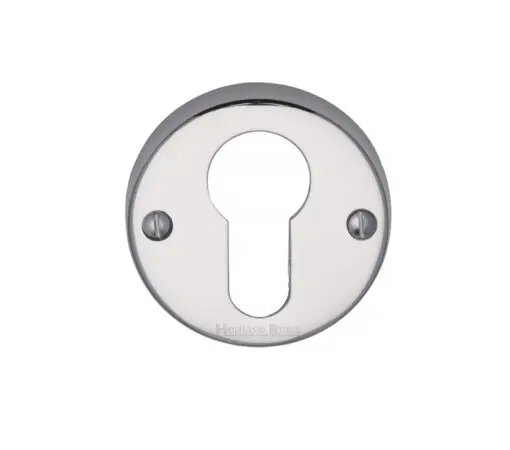 Heritage Brass Euro Profile Key Escutcheon, Polished Chrome