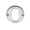 Heritage Brass Oval Profile Key Escutcheon, Satin Chrome