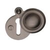 Heritage Brass Standard Round Covered Key Escutcheon, Matt Bronze