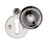 Heritage Brass Standard Round Covered Key Escutcheon, Polished Nickel