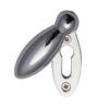 Heritage Brass Covered Oval Standard Key Escutcheon, Polished Chrome