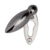 Heritage Brass Covered Oval Standard Key Escutcheon, Polished Nickel