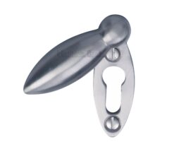 Heritage Brass Covered Oval Standard Key Escutcheon, Satin Chrome