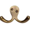 Heritage Brass Double Robe Hook (64Mm Width), Antique Brass