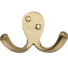 Heritage Brass Double Robe Hook (64Mm Width), Satin Brass