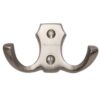 Heritage Brass Double Robe Hook (78Mm Width), Satin Nickel -