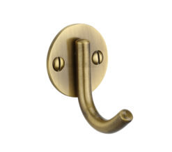 Heritage Brass Modern Single Robe Hook (52Mm Height), Antique Brass