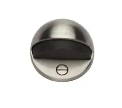 Heritage Brass Oval Floor Mounted Door Stop (47Mm Diameter), Satin Nickel
