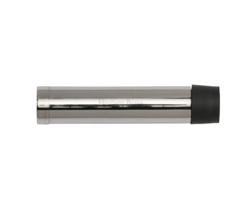 Heritage Brass Cylinder Wall Mounted Door Stop Without Rose (75Mm Or 87Mm), Polished Nickel