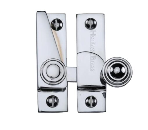 Heritage Brass Hook Plate Sash Fastener (69Mm X 20Mm), Polished Chrome