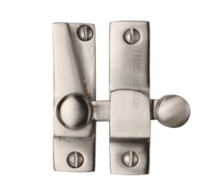 Heritage Brass Hook Plate Sash Fastener (69Mm X 20Mm), Satin Nickel -