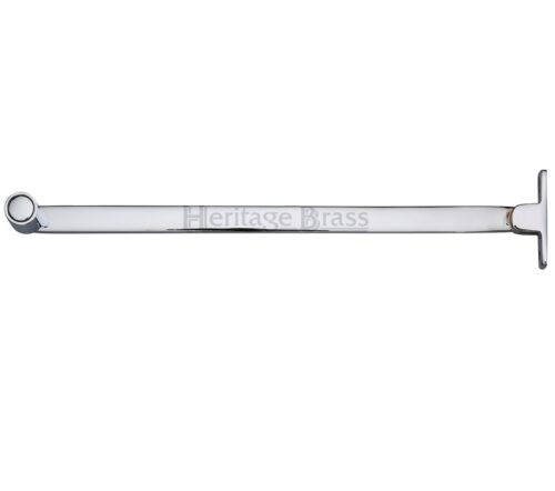 Heritage Brass Roller Arm Design Castement Stay (6" Or 10"), Polished Chrome