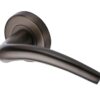 Heritage Brass Wing Matt Bronze Door Handles On Round Rose