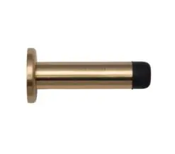 Heritage Brass Cylinder Wall Mounted Door Stop With Rose (76Mm Or 87Mm), Polished Brass