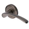 Heritage Brass Sophia Matt Bronze Door Handles On Round Rose (Sold In Pairs)