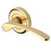 Heritage Brass Sophia Polished Brass Door Handles On Round Rose (Sold In Pairs)