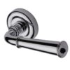 Heritage Brass Colonial Polished Chrome Door Handles On Round Rose (Sold In Pairs)