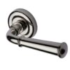 Heritage Brass Colonial Polished Nickel Door Handles On Round Rose (Sold In Pairs)