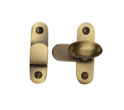 Heritage Brass Cabinet Hook & Plate Showcase Fastener, Antique Brass