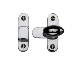 Heritage Brass Cabinet Hook & Plate Showcase Fastener, Polished Chrome