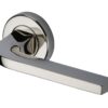 Heritage Brass Bellagio' Polished Nickel Door Handles On Round Rose (Sold In Pairs)