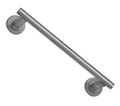 Heritage Brass Pull Handle On Rose, Satin Chrome -