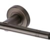 Heritage Brass Alicia Matt Bronze Door Handles On Round Rose