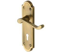 Heritage Brass Meridian Antique Brass Door Handles (Sold In Pairs)