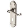 Heritage Brass Meridian Satin Nickel Door Handles (Sold In Pairs)