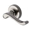 Heritage Brass Bedford Polished Nickel Door Handles On Round Rose (Sold In Pairs)