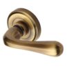 Heritage Brass Charlbury Antique Brass Door Handles On Round Rose