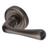 Heritage Brass Charlbury Matt Bronze Door Handles On Round Rose