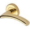 Heritage Brass Centaur Polished Brass Door Handles On Round Rose (Sold In Pairs)