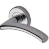 Heritage Brass Centaur Polished Chrome Door Handles On Round Rose (Sold In Pairs)