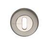 Heritage Brass Standard Key Escutcheon, Mercury Finish Satin Nickel With Polished Nickel