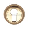 Heritage Brass Euro Profile Key Escutcheon, Polished Brass