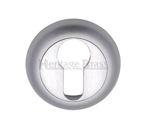 Heritage Brass Euro Profile Key Escutcheon, Satin Chrome