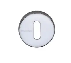 Heritage Brass Standard Key Escutcheon, Polished Chrome