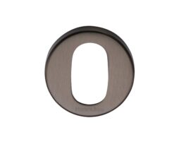 Heritage Brass Oval Key Escutcheon, Matt Bronze