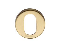 Heritage Brass Oval Key Escutcheon, Satin Brass