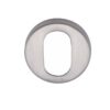 Heritage Brass Oval Key Escutcheon, Satin Chrome