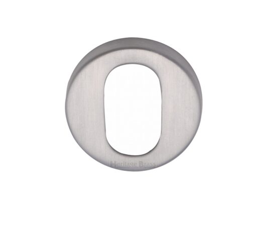 Heritage Brass Oval Key Escutcheon, Satin Chrome