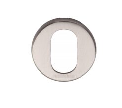 Heritage Brass Oval Key Escutcheon, Satin Nickel